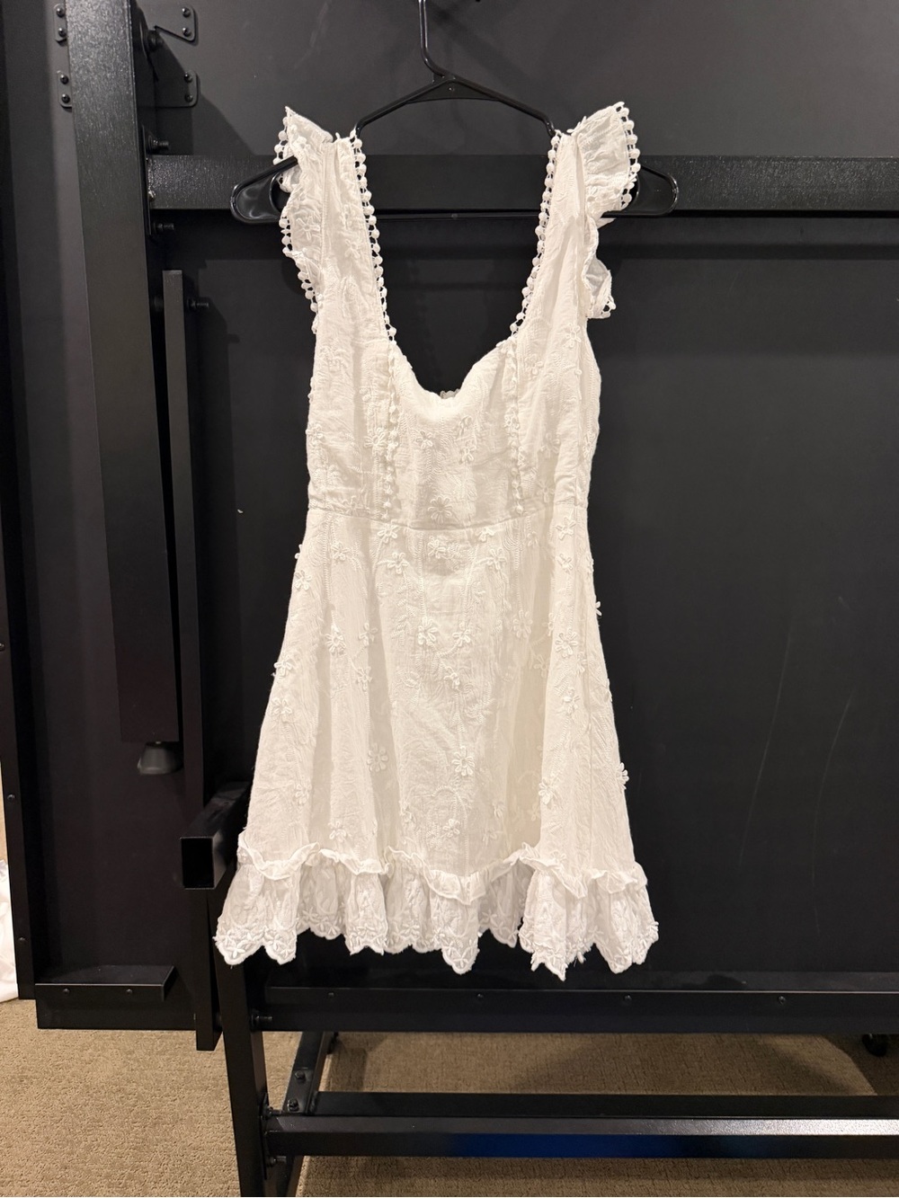 Altar'd State White Eyelet Detail Mini Dress